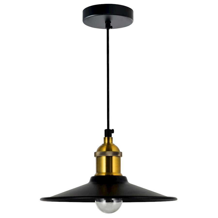 1 Light Mini Pendant, BK