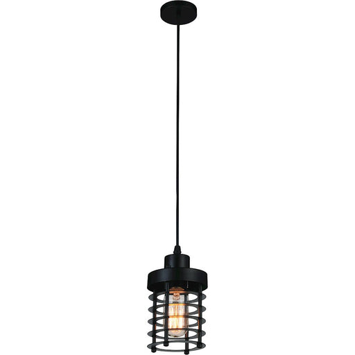 CWI Lighting Bray 1 Light Down Mini Pendant, Black - 9607P4-1-101