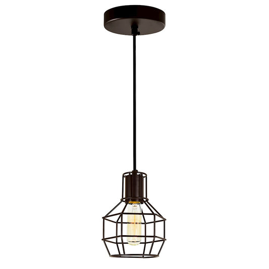 CWI Lighting Secure 1 Light Down Mini Pendant, Chocolate - 9608P6-1-126