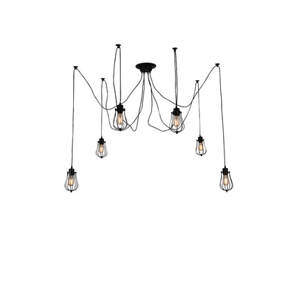 CWI Lighting Tomaso 6 Light Multi Light Pendant, Black - 9610P28-6-101