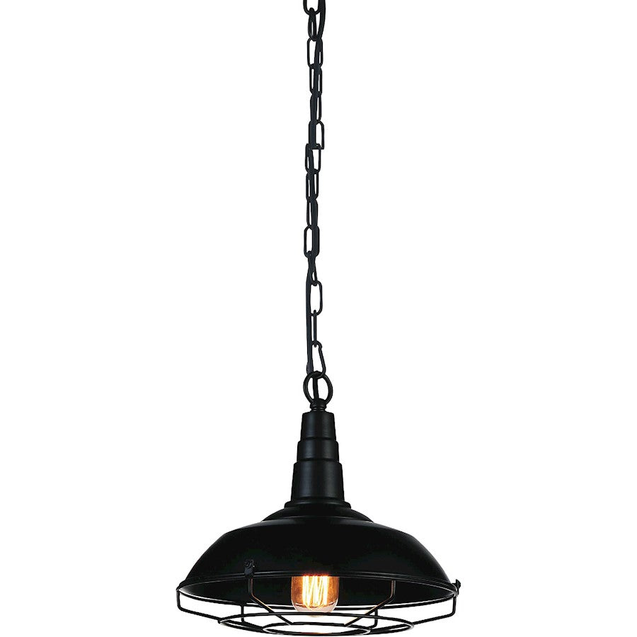 CWI Lighting Morgan 1 Light 11" Down Mini Pendant, Black - 9611P11-1-101