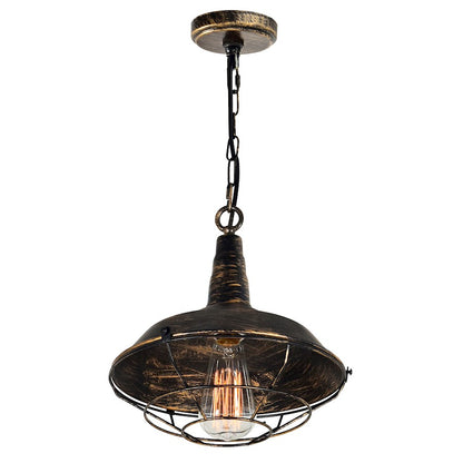 1 Light 11" Down Mini Pendant, Antique Copper