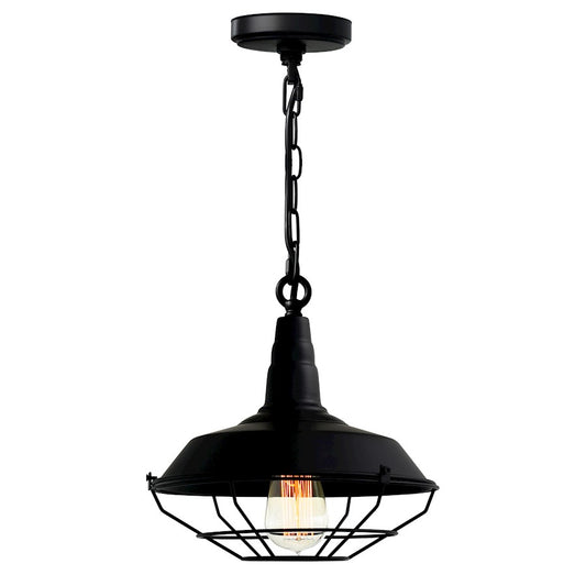 CWI Lighting Morgan 1 Light 14" Down Mini Pendant, Black - 9611P14-1-101