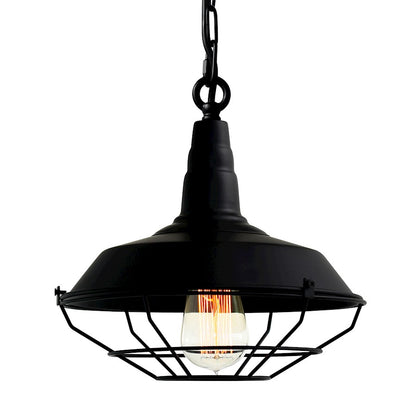 1 Light 14" Down Mini Pendant, Black