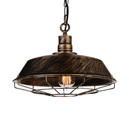 1 Light 14" Down Mini Pendant, Antique Copper