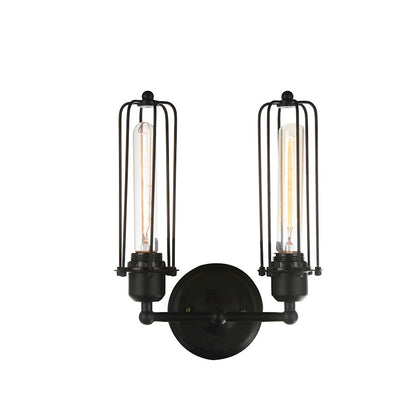 CWI Lighting Benji 2 Light Wall Light, Black - 9624W10-2-101