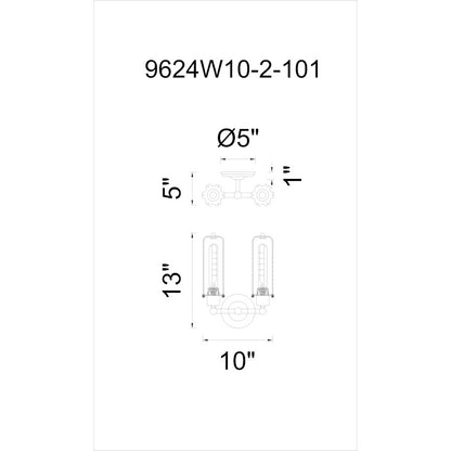 2 Light Wall Sconce