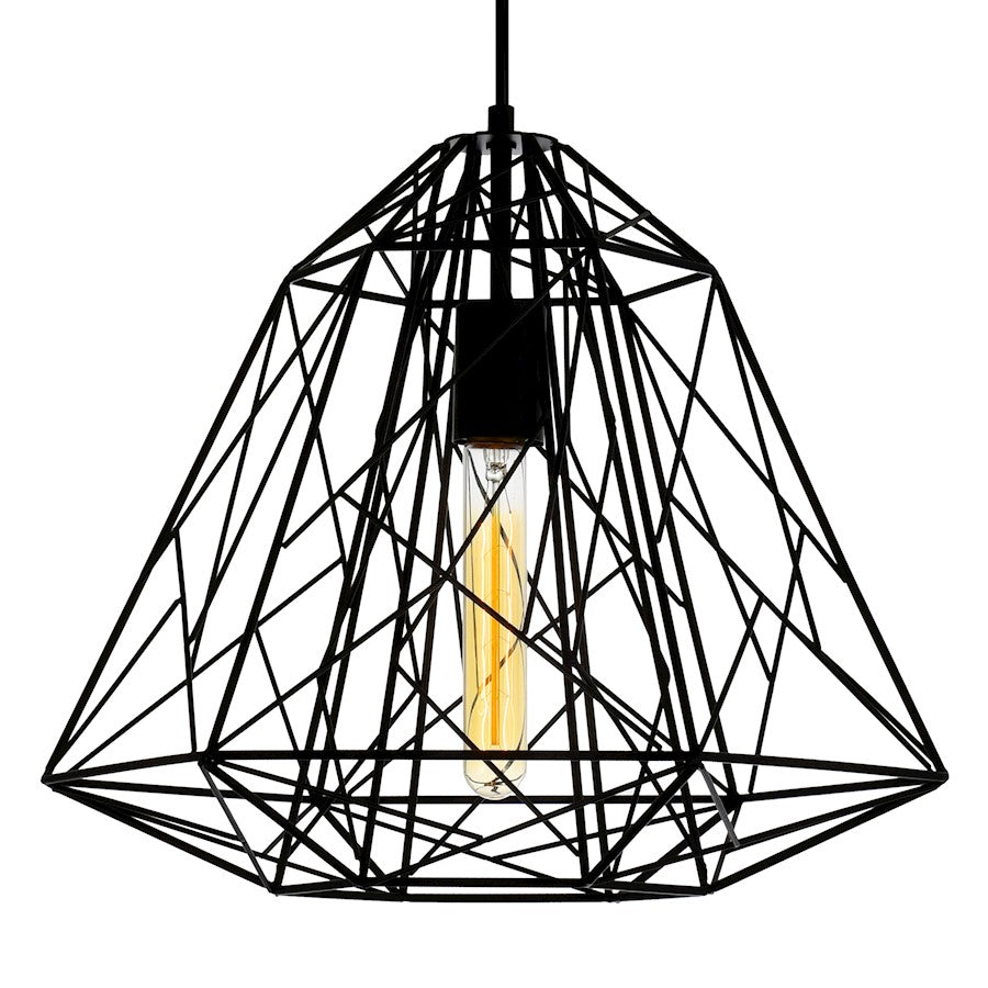 1 Light Down Pendant, Black