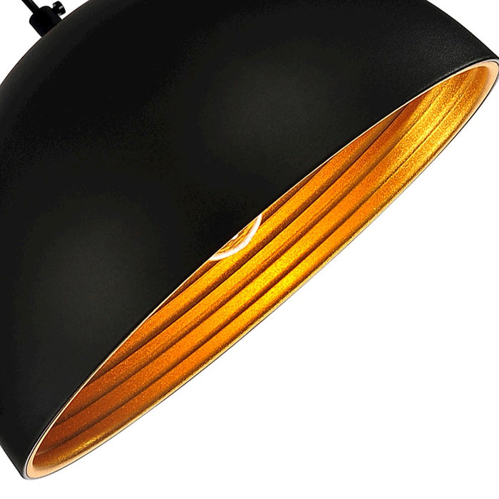 CWI Lighting Modest 1 Light 12" Down Mini Pendant, Black