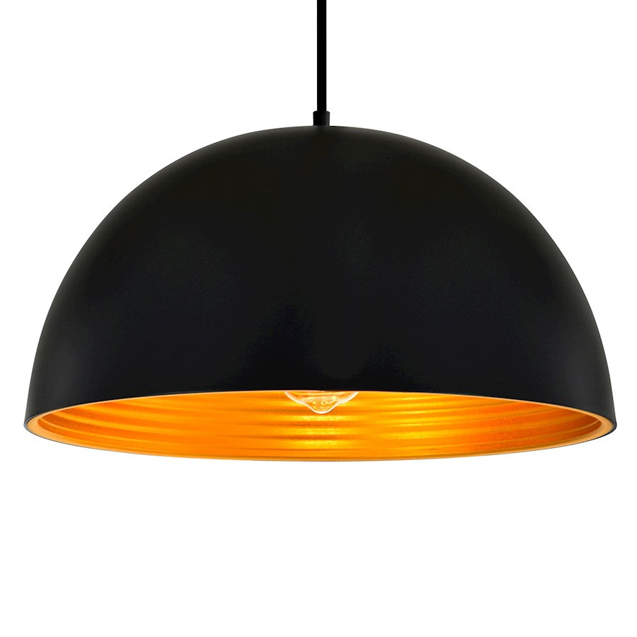 1 Light Down Pendant, Black