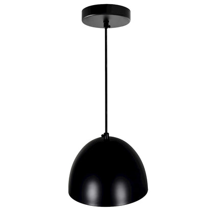 1 Light 7" Down Mini Pendant, Black