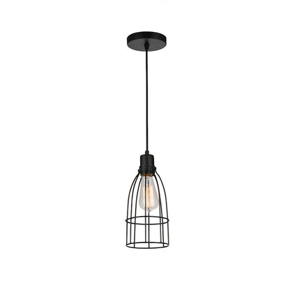 CWI Lighting Nestor 1 Light Down Mini Pendant, Black - 9635P5-1-101