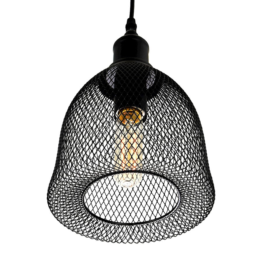 1 Light Down Mini Pendant, Black