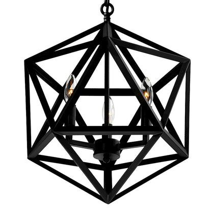 3 Light Up Pendant, Black