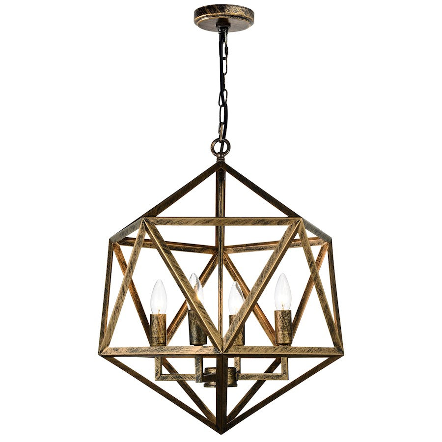 CWI Lighting Amazon 4 Light Up Pendant, Antique Forged Copper - 9641P20-4-128