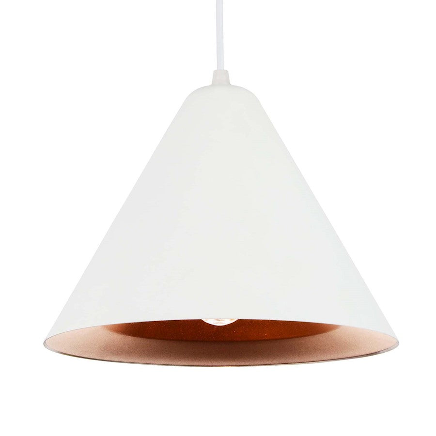 1 Light Down Pendant, Matte White