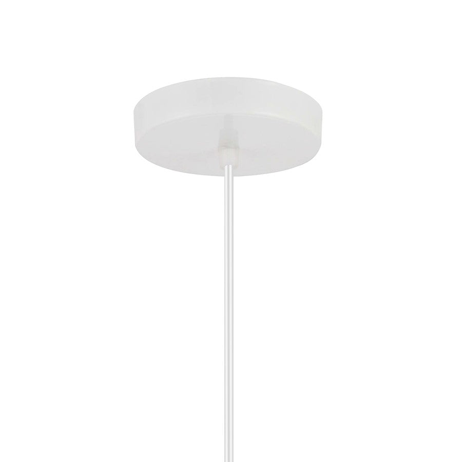 1 Light Down Pendant, Matte White