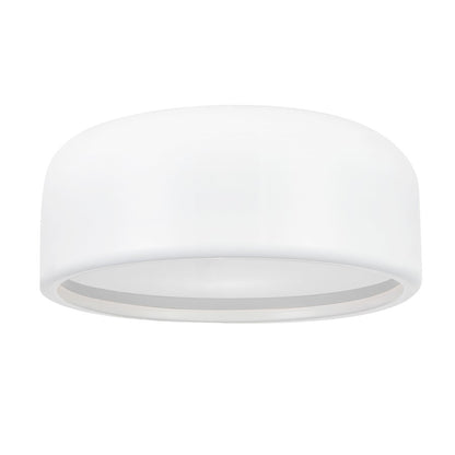 CWI Lighting Campton 2 Light Drum Shade Flush Mount, White