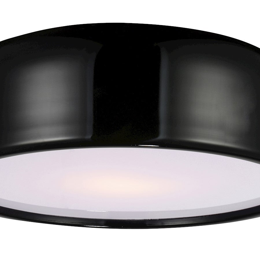 CWI Lighting Campton 3 Light Drum Shade Flush Mount, Black