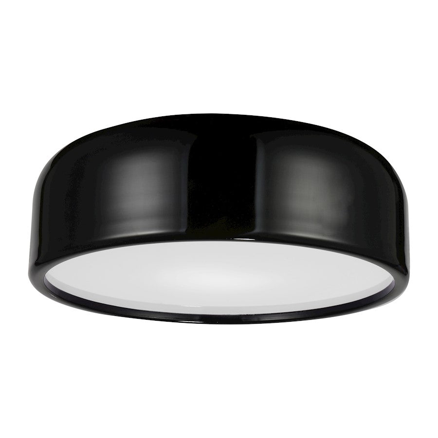 CWI Lighting Campton 3 Light Drum Shade Flush Mount, Black