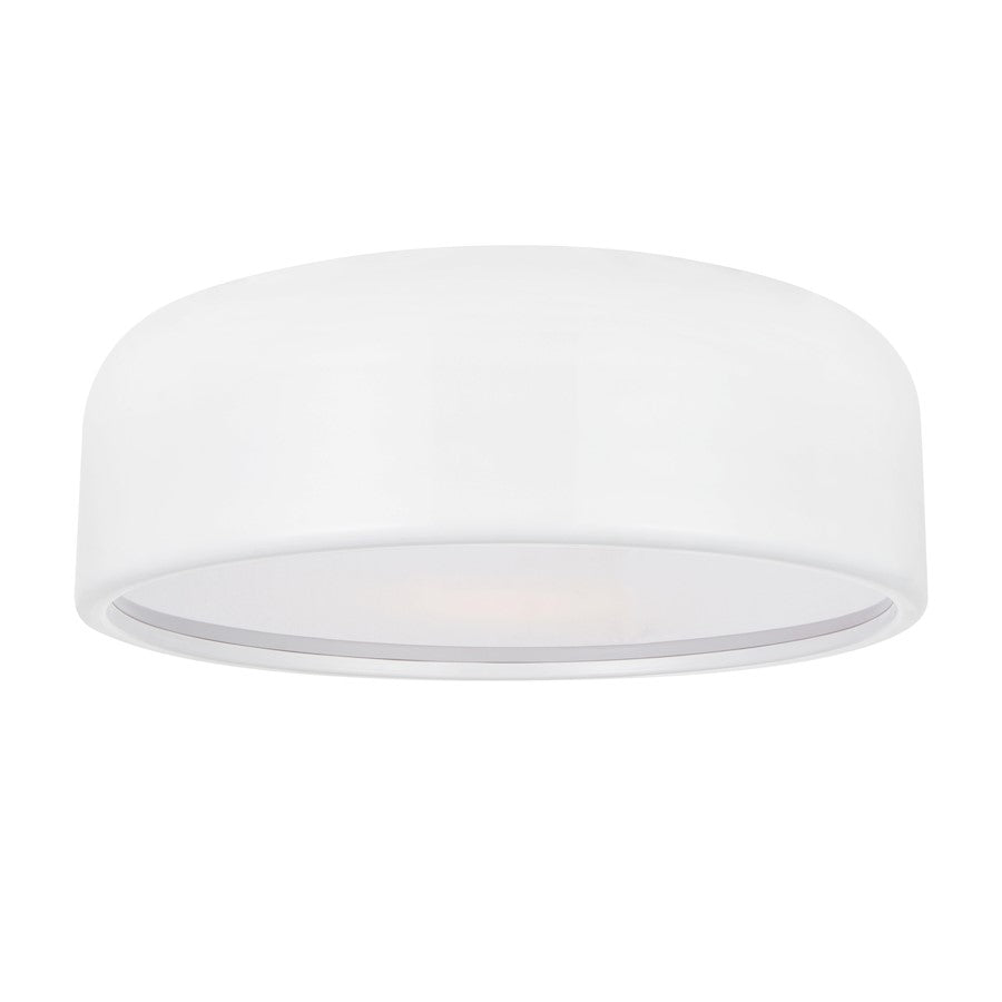 CWI Lighting Campton 3 Light Drum Shade Flush Mount, White - 9688C19-3-172