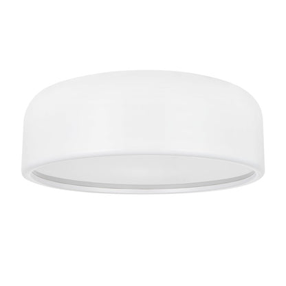 CWI Lighting Campton 3 Light Drum Shade Flush Mount, White