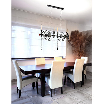 4 Light Up Chandelier, Gray