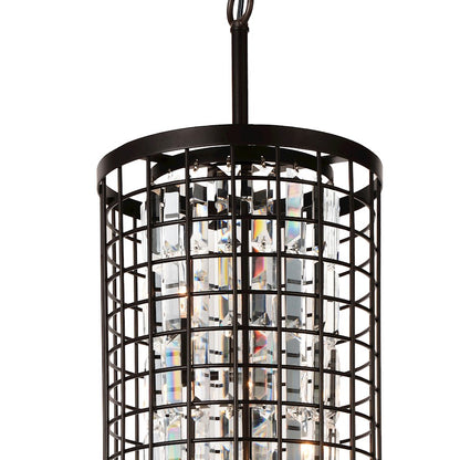 4 Light 11" Up Chandelier, Brown