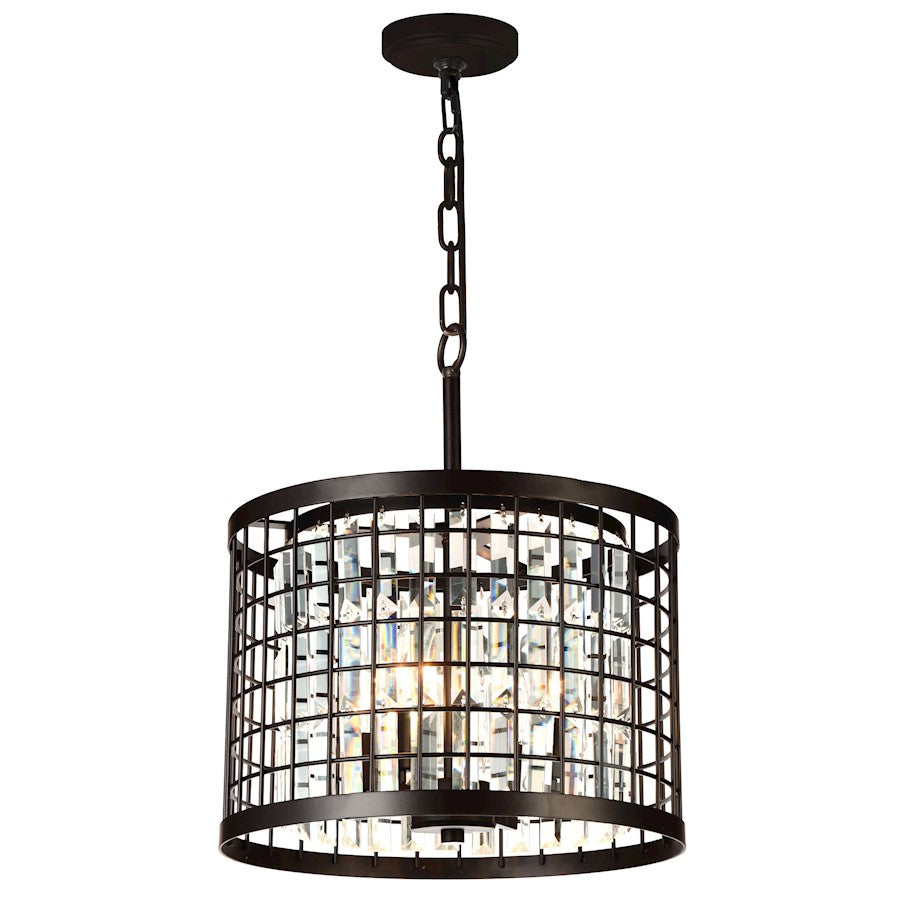 CWI Lighting Meghna 4 Light 14" Up Chandelier, Brown - 9697P14-4-192