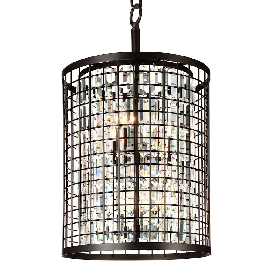 6 Light Up Chandelier, Brown