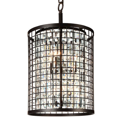 6 Light Up Chandelier, Brown