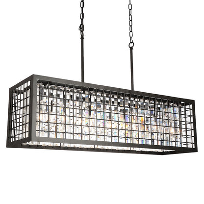 4 Light Down Chandelier, Brown