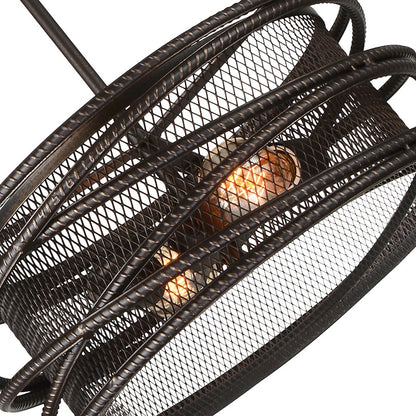 2 Light Pendant, Brown