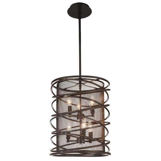 CWI Lighting Darya 6 Light Up Chandelier, Brown - 9700P15-6-197