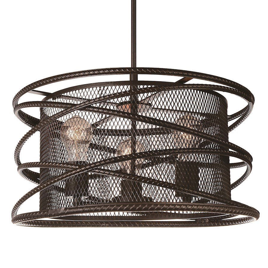 3 Light Up Chandelier, Brown