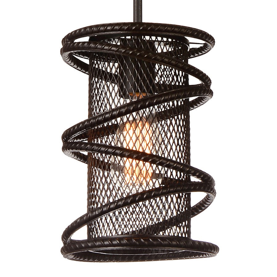 1 Light Down Mini Pendant, Brown