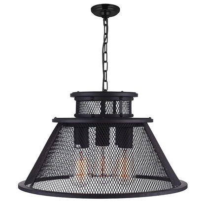 5 Light Down Chandelier, Reddish Black