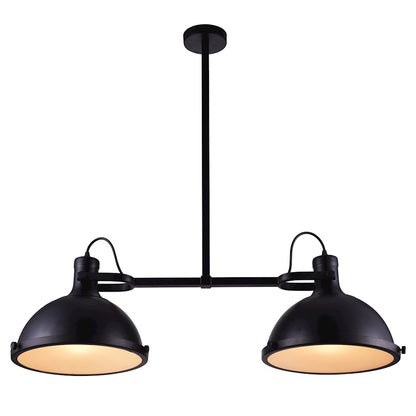 CWI Lighting Strum 2 Light Chandelier, Black/Frosted - 9760P37-2-101