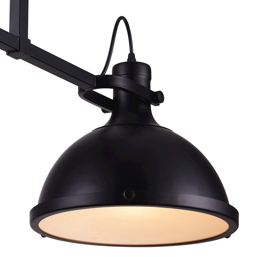 2 Light Chandelier, Black