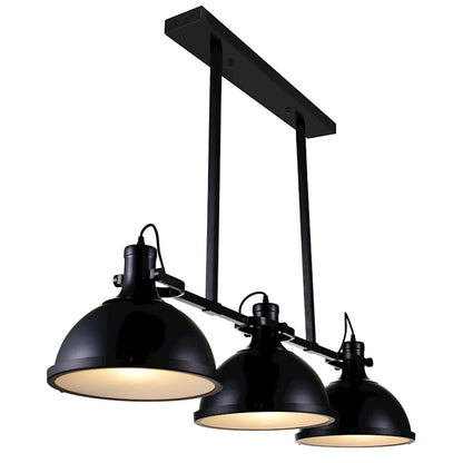 3 Light Chandelier, Black