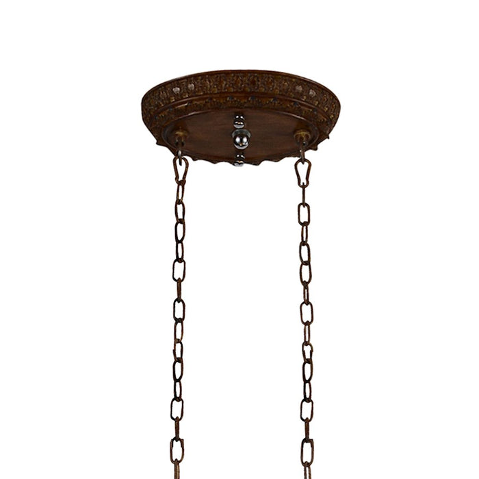 CWI Nicole 6 Light Drum Shade Chandelier, Brushed Chocolate