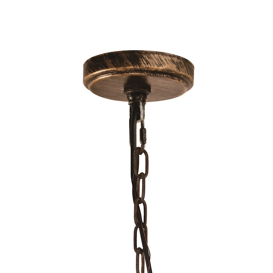 1 Light Drum Shade Mini Pendant, Brushed Chocolate