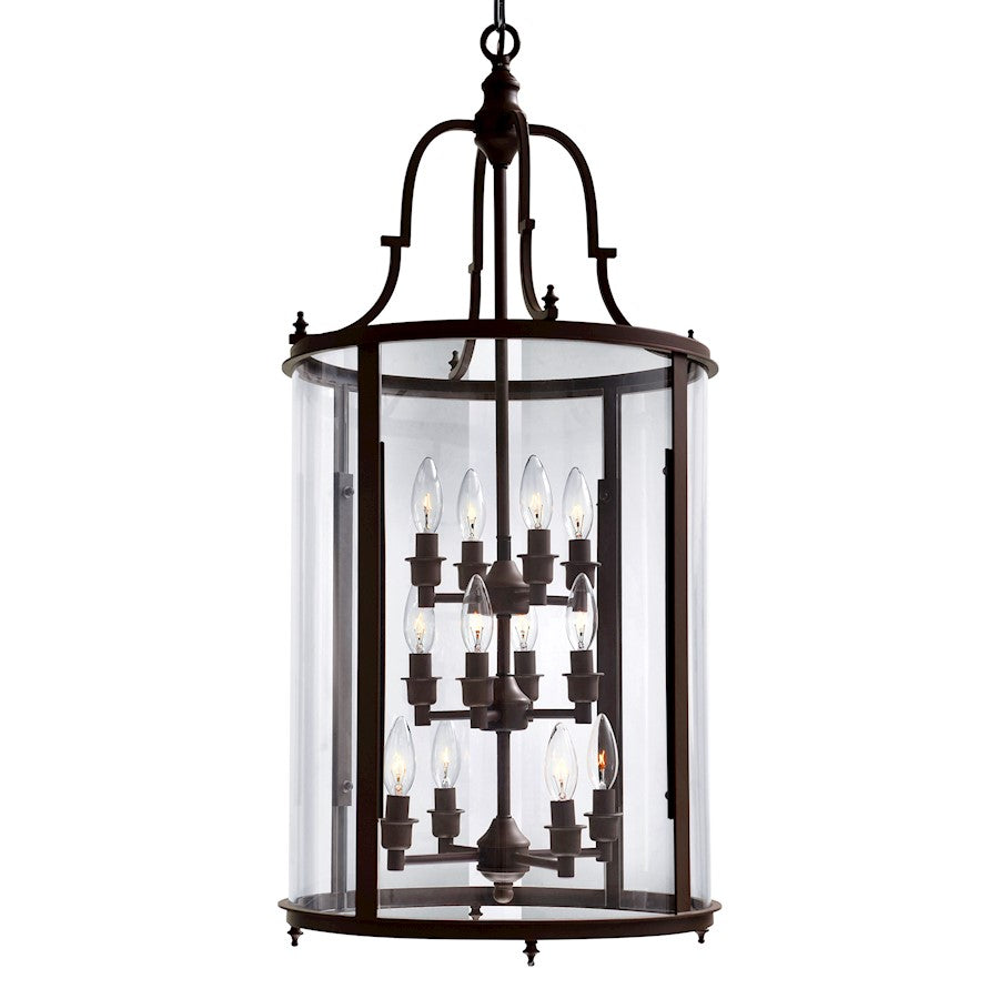 12 Light Drum Chandelier, Oil Rubbed Bronze