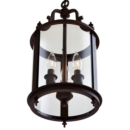 3 Light Drum Mini Pendant, Oil Rubbed Bronze