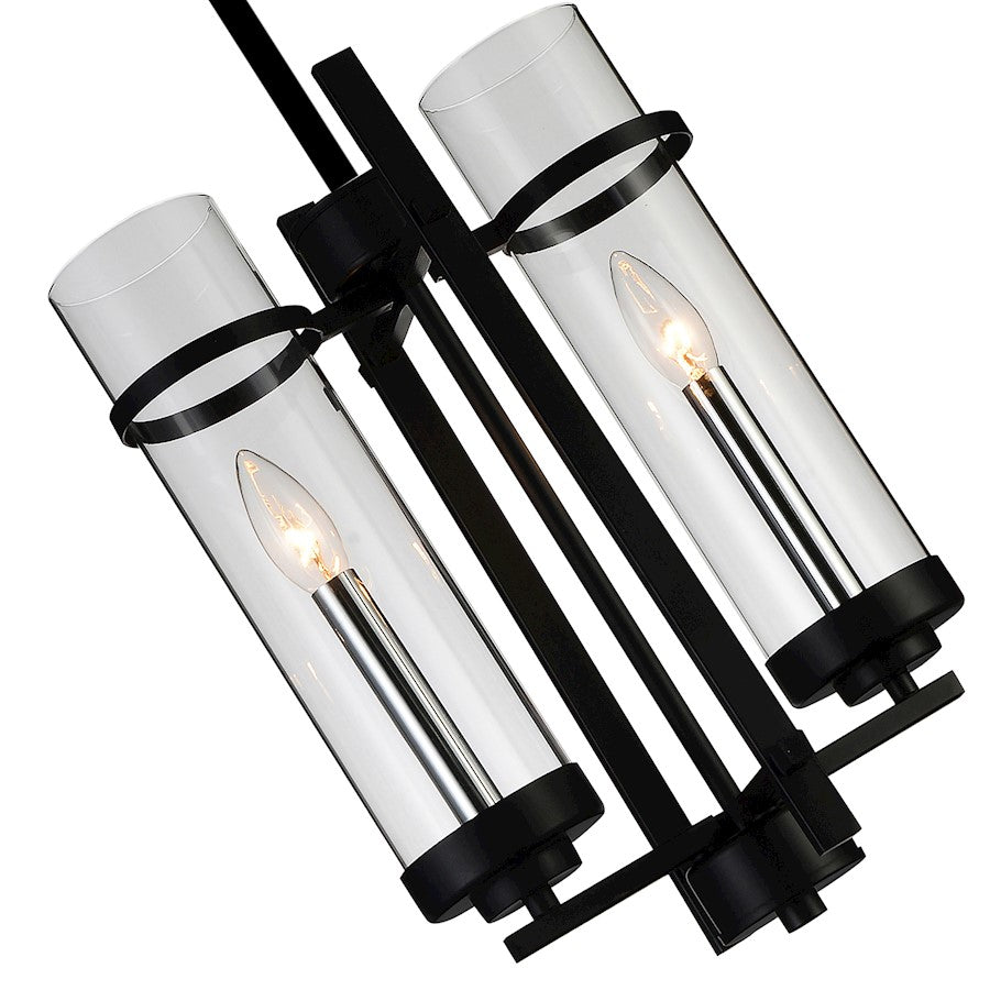 2 Light Up Mini Pendant, Black/Clear