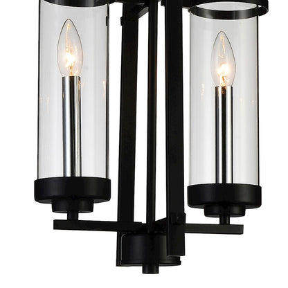 2 Light Up Mini Pendant, Black/Clear