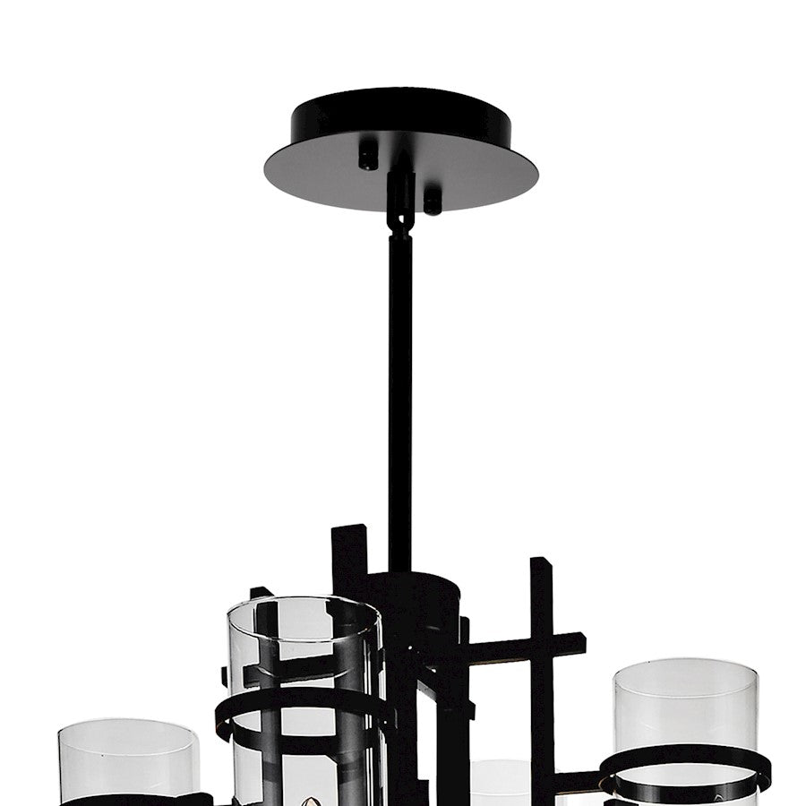 12 Light Up Chandelier, Black