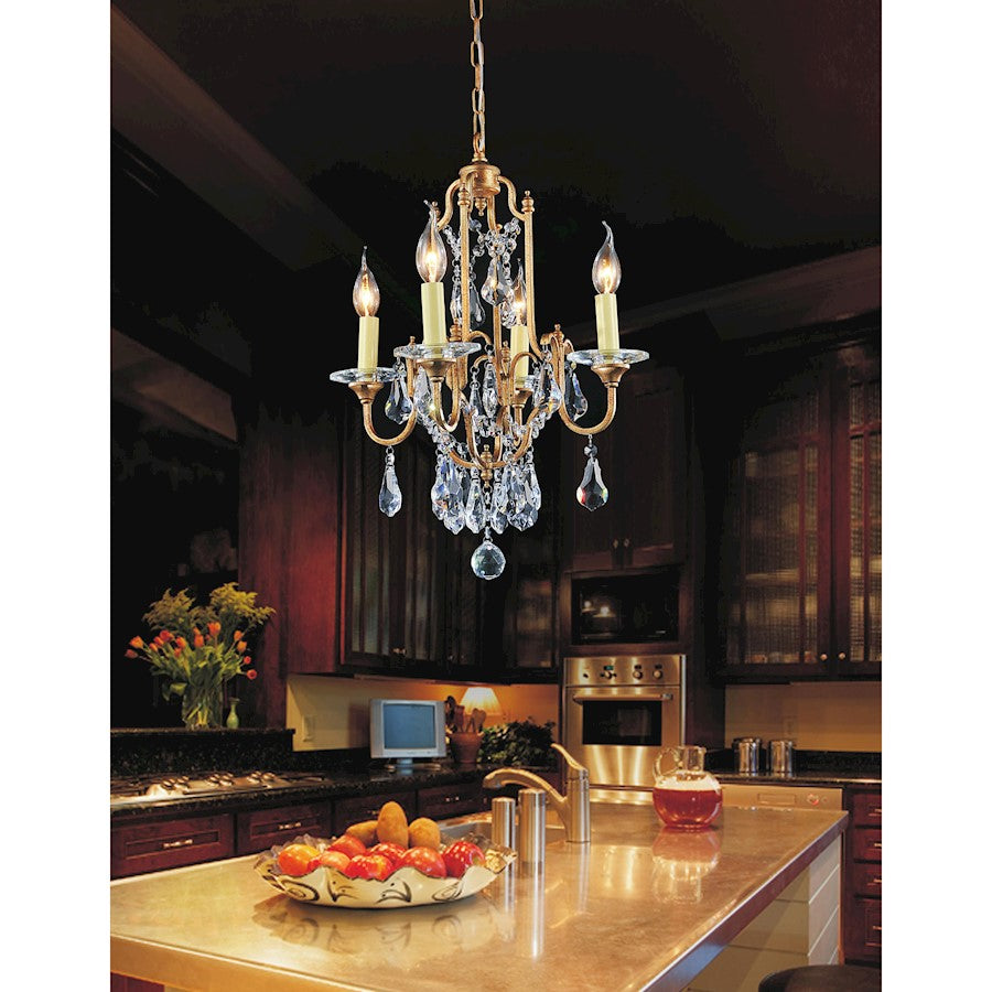 CWI Lighting Electra 4 Light Up Chandelier, Oxidized Bronze - 9836P17-4-125