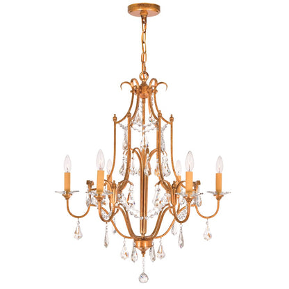 CWI Lighting Electra 6 Light Up Chandelier, Oxidized Bronze - 9836P28-6-125