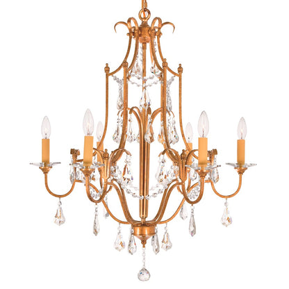 6 Light Up Chandelier, Oxidized Bronze